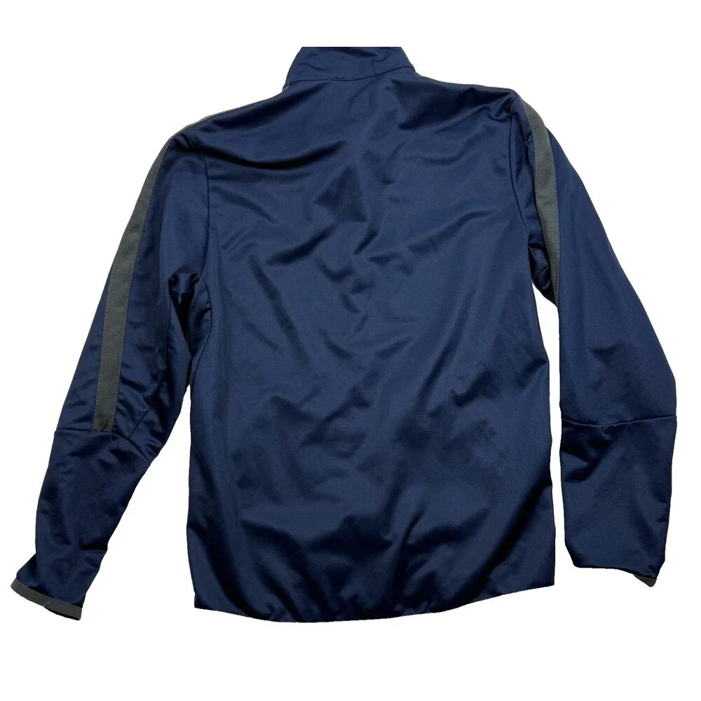 Nike Running Zip Track Jacket Navy Long Sleeve Medium Pockets Tennis High School